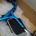 Planetwalk Premium 3 Wheel Rollator Walker for Seniors - Ultra Lightweight Foldable Walker for Elderly, Aluminum Three Wheel Mobility Aid, Brilliant Blue