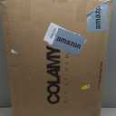 COLAMY Swivel Bar Stools Set of 3, Swivel Counter Height Barstools, 25 Inch Upholstered Barstools for Kitchen Island Dining Room Bar, Dark Brown