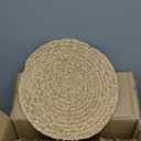 FoldTier 60 Pcs Round Placemats Bulk Plate Chargers Set 11.8 Inch Woven Placemat Rustic Braided Straw Rattan Charger Natural Water Hyacinth Place Mat for Wedding Party Table Single Tableware Use