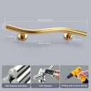 20 Inch Wave Grab Bar 1.25" Dia, Gold Bathroom Grab Bar, 304 Stainless Steel Handicap Grab Bars, Safety Support Handrail, Assist Bath Shower Handle for Elderly Injury Senior