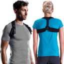 Gaiam Restore Posture Corrector for Women & Men - Back Straightener Adjustable Straps Compact Brace Support for Clavicle, Neck, Shoulder, Invisible Pain Relief (1 EA, Classic)