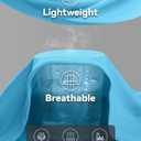 Men's Sun Protection Hoodie Shirt UPF 50+ Long Sleeve Fishing Rash Guard UV SPF Summer Lightweight Hiking Shirt for Men (Blue)