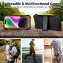 Case for iPhone 14 Case with Clip Belt, Heavy Duty Military Grade Drop iPhone 14 Cases Protective for iPhone 14Case Orange 6.1"(Black+Orange)