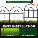 Decorative Garden Fence, 21.67ft(L) x 17in(H) Metal Fencing, 20 Pack, Black, Classic Style, Animal Barrier, Garden Border