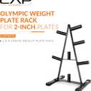 CAP 2-Inch Olympic Plate Tree Rack for Home Gym, Heavy-Duty A-Frame Weight Plate Storage Rack, Space-Saving Plate Organizer Stand, 5-Post & 7-Post, 300lb & 500lb Weight Capacity