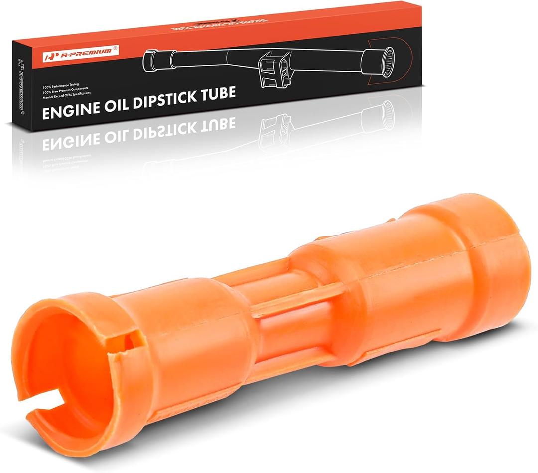A-Premium Engine Oil Dipstick Tube Compatible with Volkswagen Jetta 1995-1998, Passat 1995-1999, Golf 1995-1998, Cabrio 1995-1998 2000-2002, Corrado 1995 & Audi A4 1997-1999, A4 Quattro 1997-1999