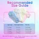 4 Pairs Crew Socks Ruffle - Fancy White Socks Cute For Women, White/Yellow/Blue/Pink