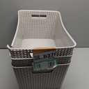 BINO | Plastic Storage Baskets, 22 Liter - 3 Pack, Natural Grey | THE WOVEN COLLECTION | Storage Basket for Shelves | Woven Storage Baskets for Organizing Bins | Pantry Shelf Organizer | Container Bin