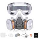 G-500 Reusable Respirator Mask with A1P2 Filters | Anti-Dust Mask Ideal for Painting, Woodworking, Construction, Sanding, Spraying, Chemicals, DIY etc | Paint respirator for Painting, Sanding, Spraying, Chemicals, Woodworking, DIY | Organic Vapor & Dust, Reusable