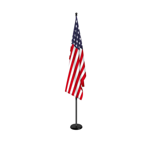 SENZHIYI Indoor Telescoping Flag Pole with Base 6FT-8FT,Aluminum Commercial Indoor Flagpole with Black Ball Top Finial,Heavy Duty Indoor Flag Pole Kit for Office School City Hall