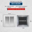 Fits 20x10 Duct Opening | Filter Included Steel Return Air Filter Grille by Handua [Removable Door] | Vent Cover Filter Grill | White | Outer Dimensions: 22 5/8"W X 12 5/8"H