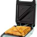 Tasty Mini Sandwich Maker, Makes Sandwiches, Paninis, Grilled Cheese, Desserts, Quick Results, Easy Cleanup, 600W, Aqua