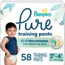 Pampers Pure Protection Training Underwear, Unisex, Size 3T4T, 58 Count, Premium, Hypoallergenic, Soft, Absorbent