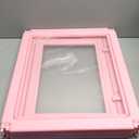 DIY Clear Acrylic Dog Playpen House,Quick Easy Assembly and Disassembly,Strong Floor Suction,Indoor and Outdoor Use,Easy Cleansing Puppy Fence (Skin Pink, 23.6" H, 10PCS)