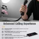 Retro Phone Handset for iPhone & Android, Cell Phone Receiver with Microphone & Speaker,90s Style Prop for Photos, Classic Vintage Telephone Receiver for Cell Mobile Phones (Black)