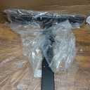 DUMOS Small Standing Desk Mobile Portable Rolling Laptop PC Table on Wheels Adjustable Height Computer Workstation for Home Office, 19 Inch, Modern White