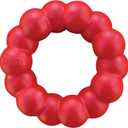 KONG Ring - Natural Rubber Ring Toy for Healthy Chewing Habits - Chew Toy Supports Dog Dental Health - Dog Toy Supports Instincts During Playtime - for Small Dogs (Small (Pack of 1))