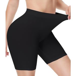 Yeblues Women 3 Pack Seamless Slip Shorts for Under Dress Smooth Boyshorts for Yoga/Bike/Workout Shapewear Shorts (Small, 1 Pc-black)