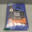 Better Blue Poly Tarp 12' x 16' - Multipurpose Protective Cover - Lightweight, Durable, Waterproof, Weather Proof - 5 Mil Thick Polyethylene - by Xpose Safety