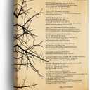 Wufdnvjkn Desiderata Poem Wall Art Vintage Inspirational Quote Poster Print on Framed Canvas 12x18 Inch, Motivational Office Decor for Bedroom Living Room