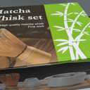 Accguan Matcha Whisk Set, 7pcs - Bamboo & Ceramic, Includes 19 oz Bowl, Whisk, Spoons, Holder, Sifter & More - Perfect for Matcha Lovers