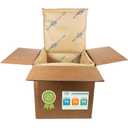 IDL Packaging 14" x 14" x 14" Insulated Shipping Box, 5.8-Gallon Capacity, Pack of 1 - Includes EcoMax Thermal-Paper Liners, Absorb Condensation - For Frozen Food, Meat, or Fish