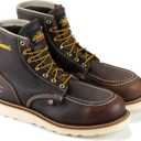 Thorogood 804-3600 Men's 6" Moc Toe, MAXwear Wedge Waterproof Safety Toe, Briar Pitstop - 8.5 D US