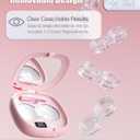 Vastsoon Ultrasonic Contact Lens Cleaner Machine Portable, Rechargeable Cleaning Kit with 4 Contact Lens Solution Cases, Applicator & Removal Tools for Travel & Home Use (Pink)