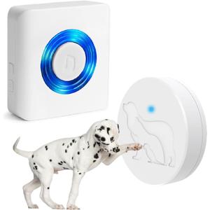EverNary Dog Door Bell, Dog Bells to Go Outside, Dog Doorbell for Potty Training, Large Area Waterproof Touch Button,1000FT Range, 58 Chimes (White, 1 Receiver 1 Transmitter)