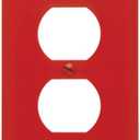 Legrand Pass & Seymour TP8RED Trademaster Mid-Size Unbreakable Nylon Wall Plate, 1 Gang, One Duplex Outlet Cover, Red (1 Count)