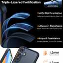 TORRAS Guardian Shockproof for Samsung Galaxy S25 Plus Case, 12FT Military-Grade Protection, Slim Case for Samsung S25 Plus case, Matte Translucent Black, Thin, 6.7''
