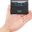 Slim Wallet Minimalist Front Pocket RFID Blocking Men and Women Leather Wallets