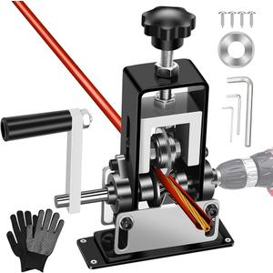 Manual Wire Stripping Machine, 2 IN 1 Drill-Powered/Hand Crank Wire Peeler Machine, For 0.06"-1"(1.5~25 mm) Scrap Copper, Wire Stripping Tool for DIY Cable Copper Recycling(Black)