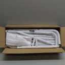 Wedding Welcome Sign Stand, Welcome to our Wedding Sign Holder, White Easel Stand for Sign Poster With Design Bundle & Ground Stakes & Leather Sign Hanging Straps, Linen Sign Stand for Wedding Decor