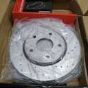 A-Premium 11.88 in(301.8mm)Front Drilled and Slotted Disc Brake Rotors + Ceramic Pads Kit Compatible with Dodge, Ram, Chrysler & Volkswagen Models - Grand Caravan, Journey, Town & Country, Routan, C/V