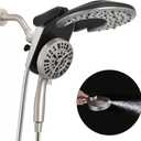 Rain Shower Head with Handheld: Foldable High Pressure Shower Heads with Handheld Spray Combo, 9 Spray Settings/Modes Hand Held Showerhead Dual Rainfall Shower Head Built-in Magnetic Docking and Jets
