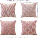3 x OTOSTAR Set of 4 Waterproof Throw Pillow Covers 20x20 Inch Farmhouse Geometric Square Pillow Cases for Couch Patio Furniture Balcony Garden Outdoor DecorationGeometry40-Pink