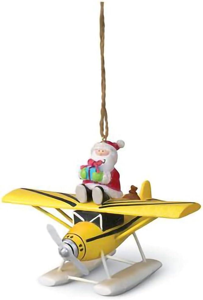 Downeast Concepts Santa on Float Plane Christmas Ornament