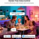 TREATLIFE Smart Light Bulbs 4 Pack, UL Certified 2.4GHz Color Changing Light Bulb, Works with Alexa Google Home, A19 E26 Dimmable LED Light Bulb 9W 800 Lumen for Party Decoration, Smart Home Lighting
