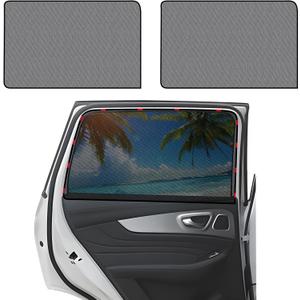 ZATOOTO Car Window Shade for Rear Side Window 2Pack, Magnetic Car Curtains Breathable Window Sunshade for UV Rays Protection, Baby Window Shade for Universal Fit