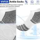 Women's Ankle Athletic Moisture Wicking Socks Running Short Thick Breathable Cushioned Low Cut Tab Sports Socks 6 Pairs (White, S)
