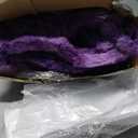 MAXEVE Electric Heated Throw Rabbit Faux Fur Blanket with 8 Heating Levels & 8H Auto Off, Fast Heating Warm Cozy Sherpa Washable Electric Blanket with Over-Heat Protection, ETL Certification, Purple