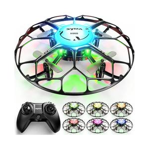 SYMA Drone for Kids with 6-Color LED Light, X660 Mini Drone with 3D Flip, Rotary Ascent, Headless Mode, Speed Switch and Full Protection RC Toys Gifts for Beginners Adults