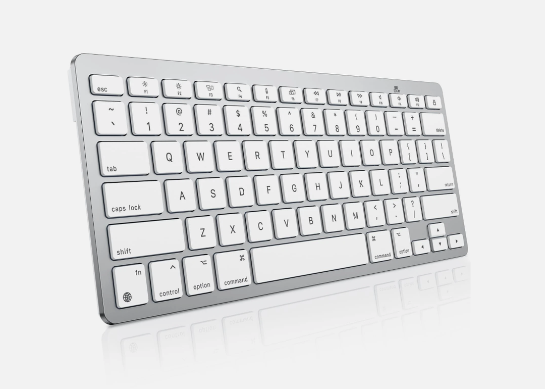 OMOTON Wireless Keyboard for Mac, Keyboard for Mac, Stable Bluetooth & UltraSlim Portable, Ergonomic Design, Compatible with MacBook Pro/Air/iMac, Silverwhite