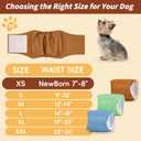 MICOOYO Belly Bands for Male Dogs, Reusable Dog Diapers Male, Washable Doggy Diapers for Puppy Training, Incontinence, Marking, XS, Pack of 3