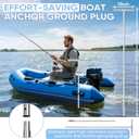 AugFir Shallow Water Anchor Pole, 94.5" Length Stainless Boat Anchor Pole, Quick-Lock Portable Boat Anchor, Comes with Storage Bag & Protective Cover