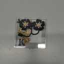 Straw Covers for Stanley Cup Accessories: Black Decorations for Stanley 30 oz & 40 oz Tumbler with Handle, Bling Letter Charms and Flower Silicone Straw Cap Topper, Trendy Stuff for Teen Girls & Women