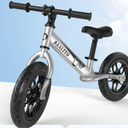 Balance Bike Rubber Tires, Metallic Paint, Colorful Lights, Mountain Bike Handlebars, and Integrated Stand - 12-Inch Wheel, Suitable for Boys and Girls Ages 2-7