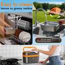 Cordless Electric Lunch Box for Adults, 6.3-Cup Rechargeable Self Heating Lunch Box with Scheduled Heating & Automatic Keep Warm, Portable Food Warmer for Work, Office, Travel & Outdoor Use
