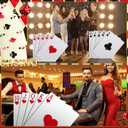 2 Pcs Casino Theme Party Decorations 35 x 28 Inch Poker Theme Cardboard Cutout Tea Party Decoration Game Night Photo Prop for Parties Game Room Decor